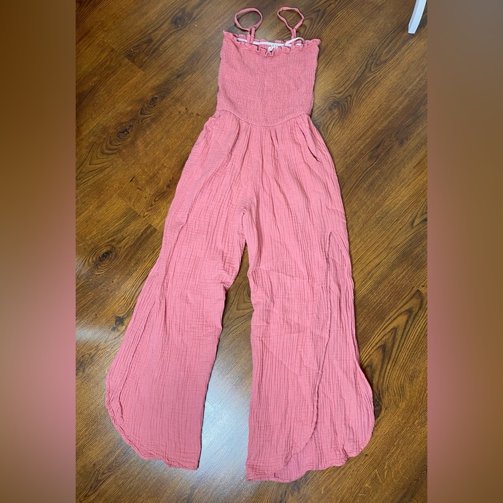 🌷 Sim & Sam 🌷 100% Cotton Light Pink Romper NWT